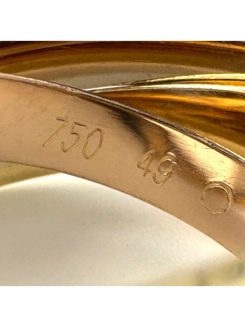 Cartier Trinity Yellow Gold Pink White Ring Three